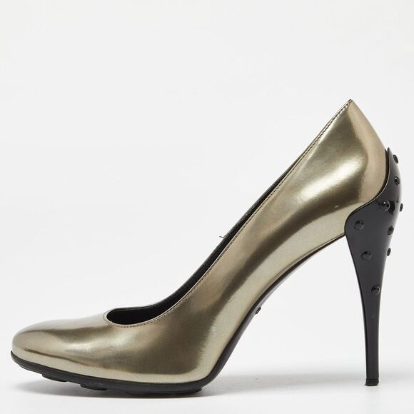 Tod´s Metallic Leather Round Toe Pumps Size 40,New Products : American Fashion Style Bags On Sale